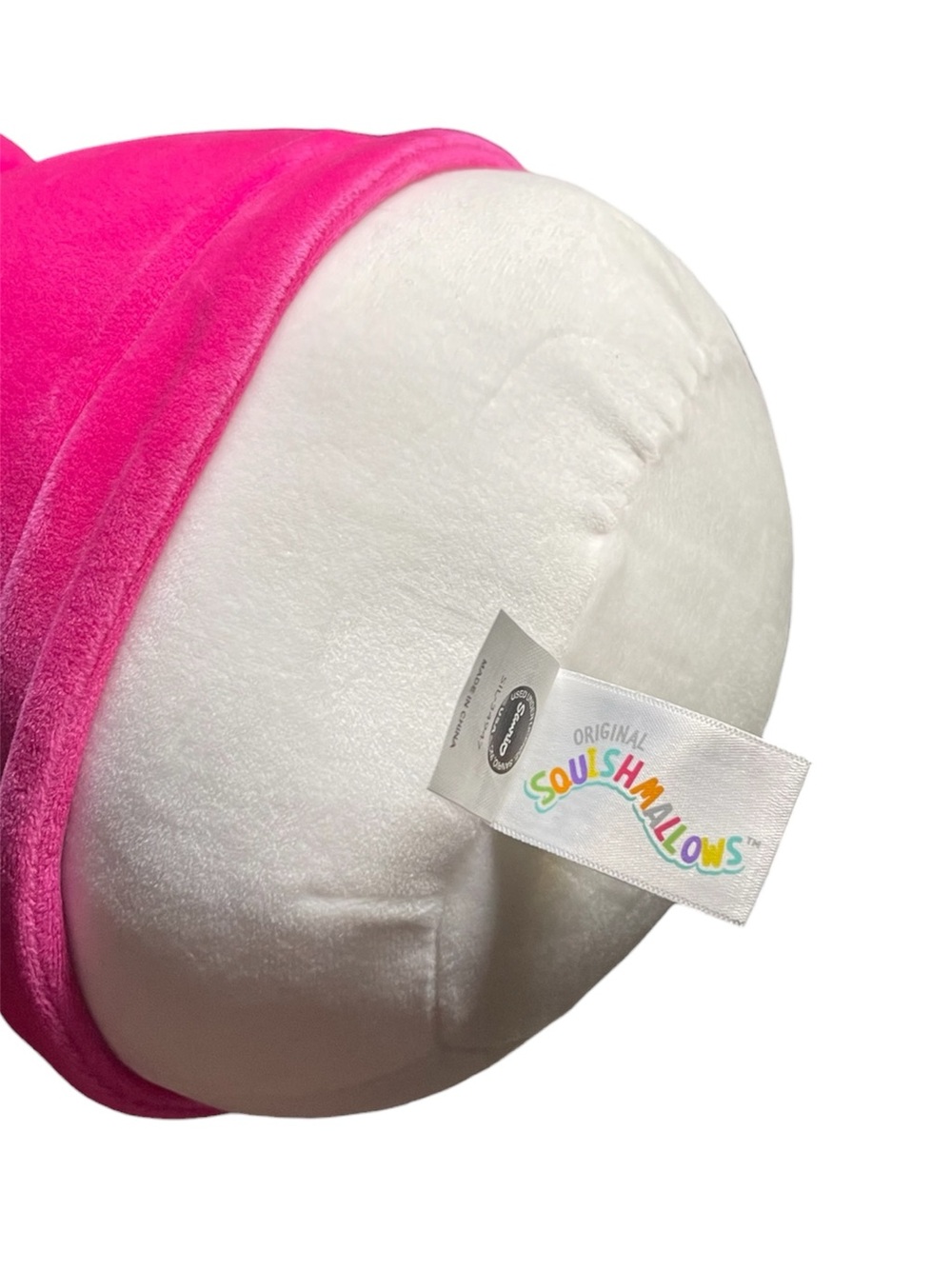 Sanrio Hello Kitty Plush in Bright Pink Hood with Yellow Bow - Picture 4 of 4
